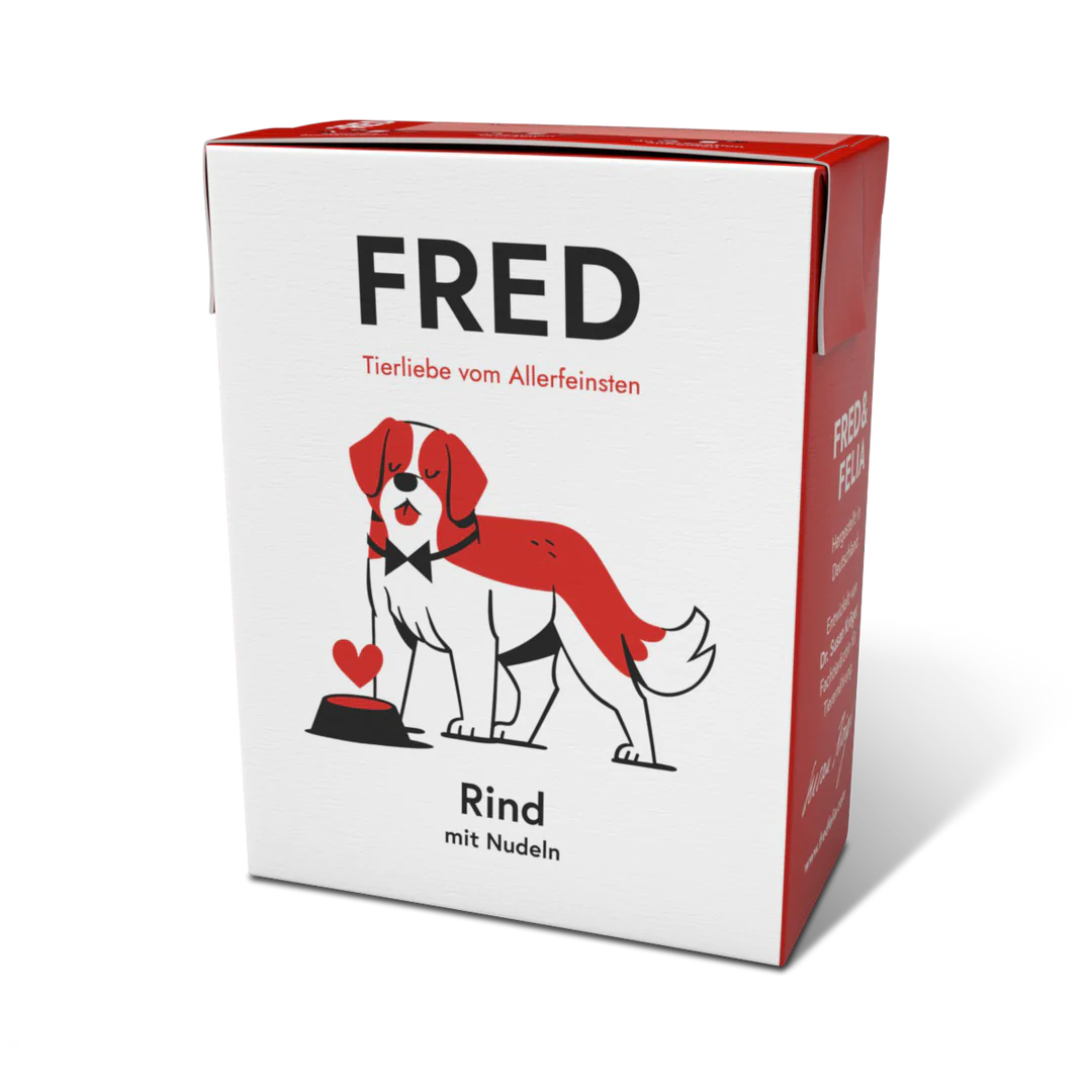 FRED "Rind mit Nudeln" - Alleinfuttermittel für ausgewachsene Hunde