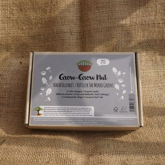 Grow-Grow Nut Microgreens Nachfüllpaket - "The Mikro Greens"