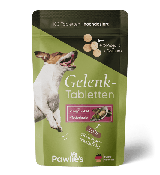 Pawlie's Gelenktabletten für Hunde mit Grünlippmuschel, MSM und D-Glucosaminsulfat (100 Tabletten)
